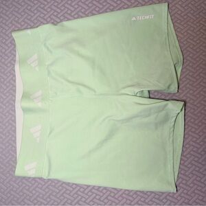 adidas Techfit Light Green Athletic Shorts
